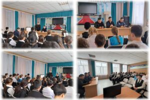 «Заң және тәртіп» айлығы аясында 9–10 сынып оқушыларына арналған кездесу өтті…