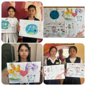 «Салауатты өмір салты – менің ұстанымым» тақырыбында сурет салды…